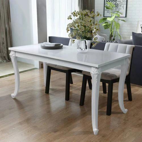 vidaXL vidaXL Dining Table 80x80x76 cm High Gloss White -