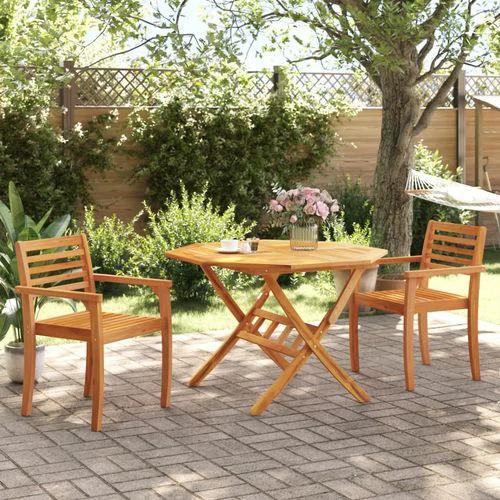 vidaXL Folding Garden Table 90x75 cm Solid Acacia Wood -