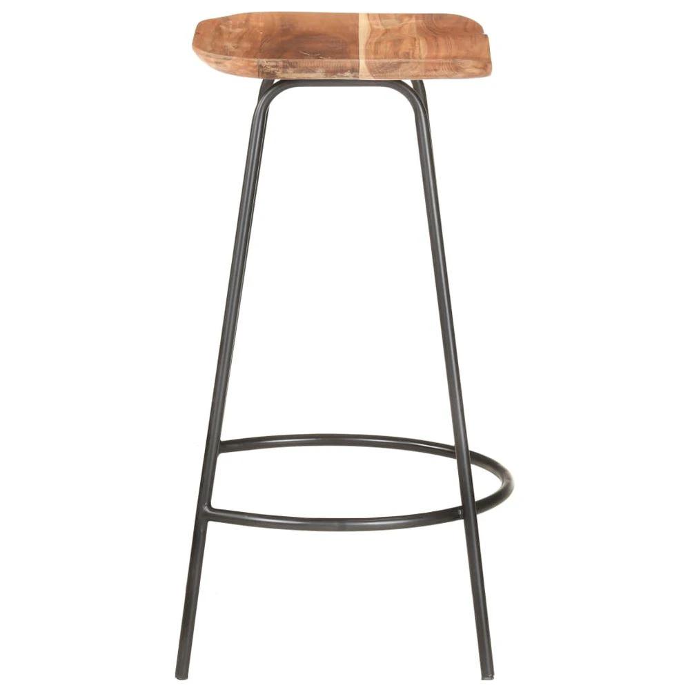 Bar Stools 2 pcs vidaXL Solid Acacia Wood by vidaXL