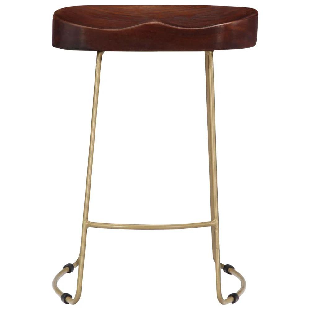 Gavin Bar Stools 2 pcs vidaXL Solid Mango Wood by vidaXL