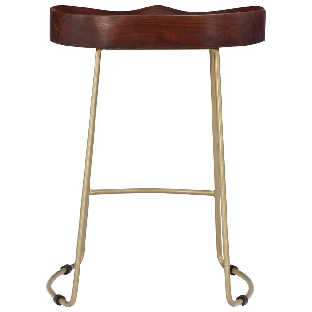 Gavin Bar Stools 2 pcs vidaXL Solid Mango Wood by vidaXL