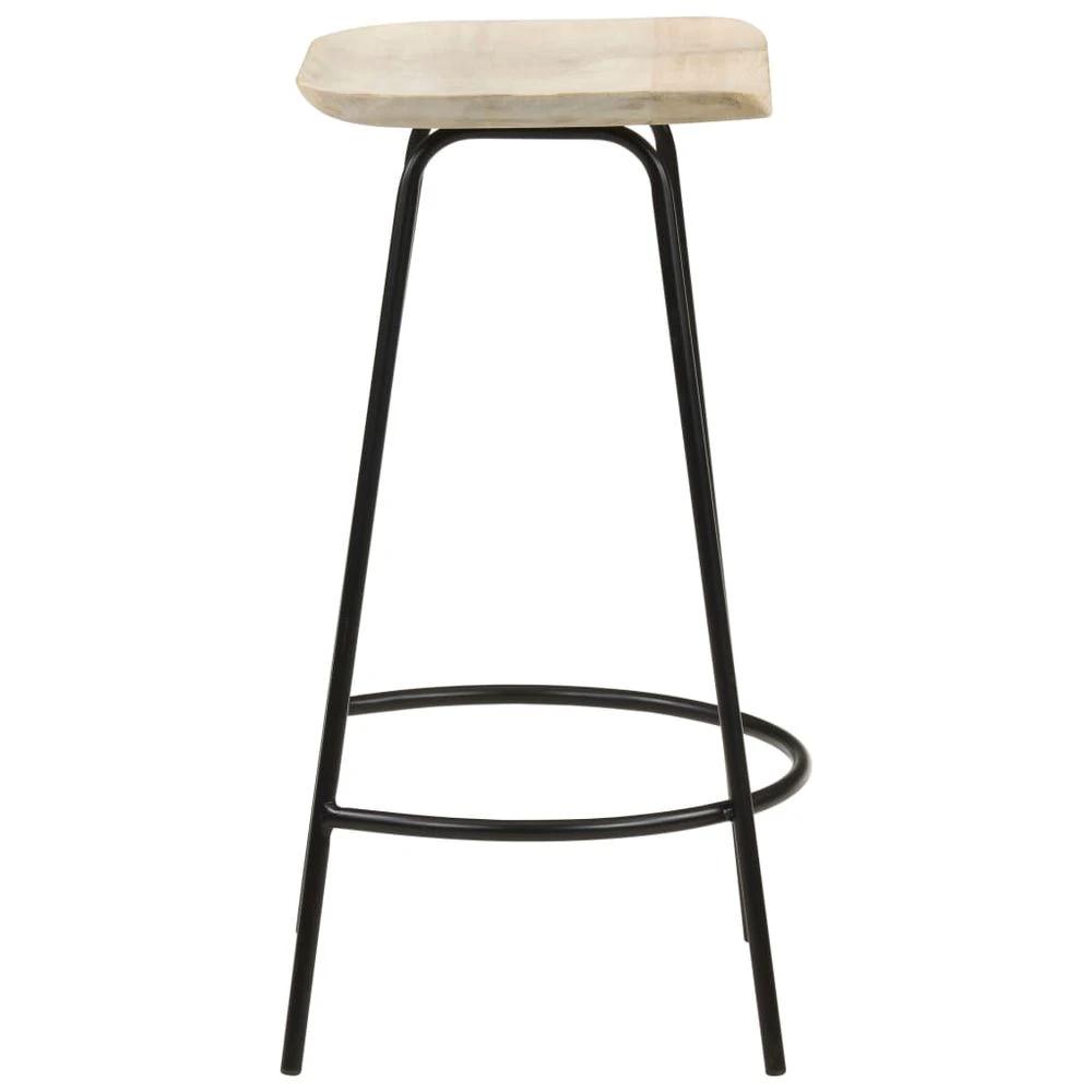 Bar Stools 2 pcs vidaXL Solid Mango Wood by vidaXL