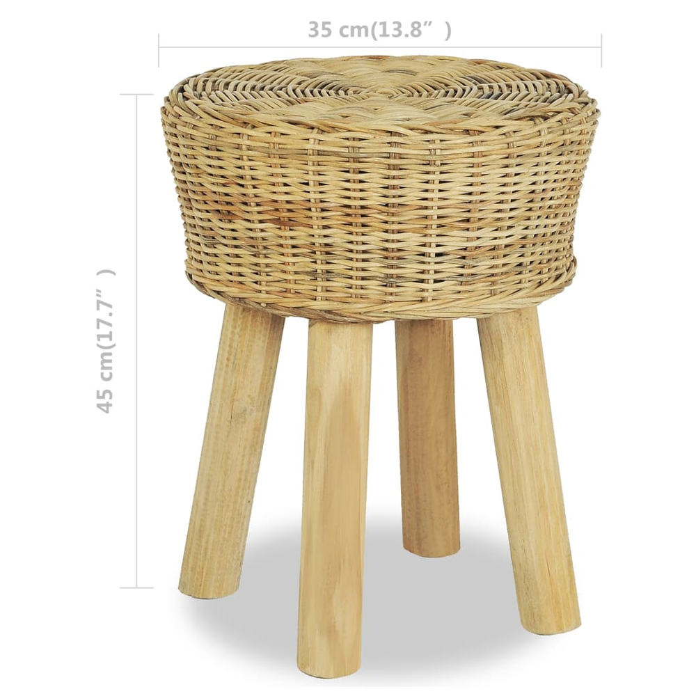 Bar Stool vidaXL Natural Rattan by vidaXL