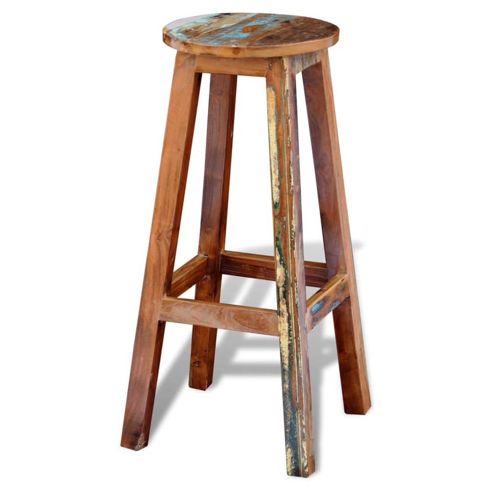 Bar Stool vidaXL Solid Reclaimed Wood by vidaXL