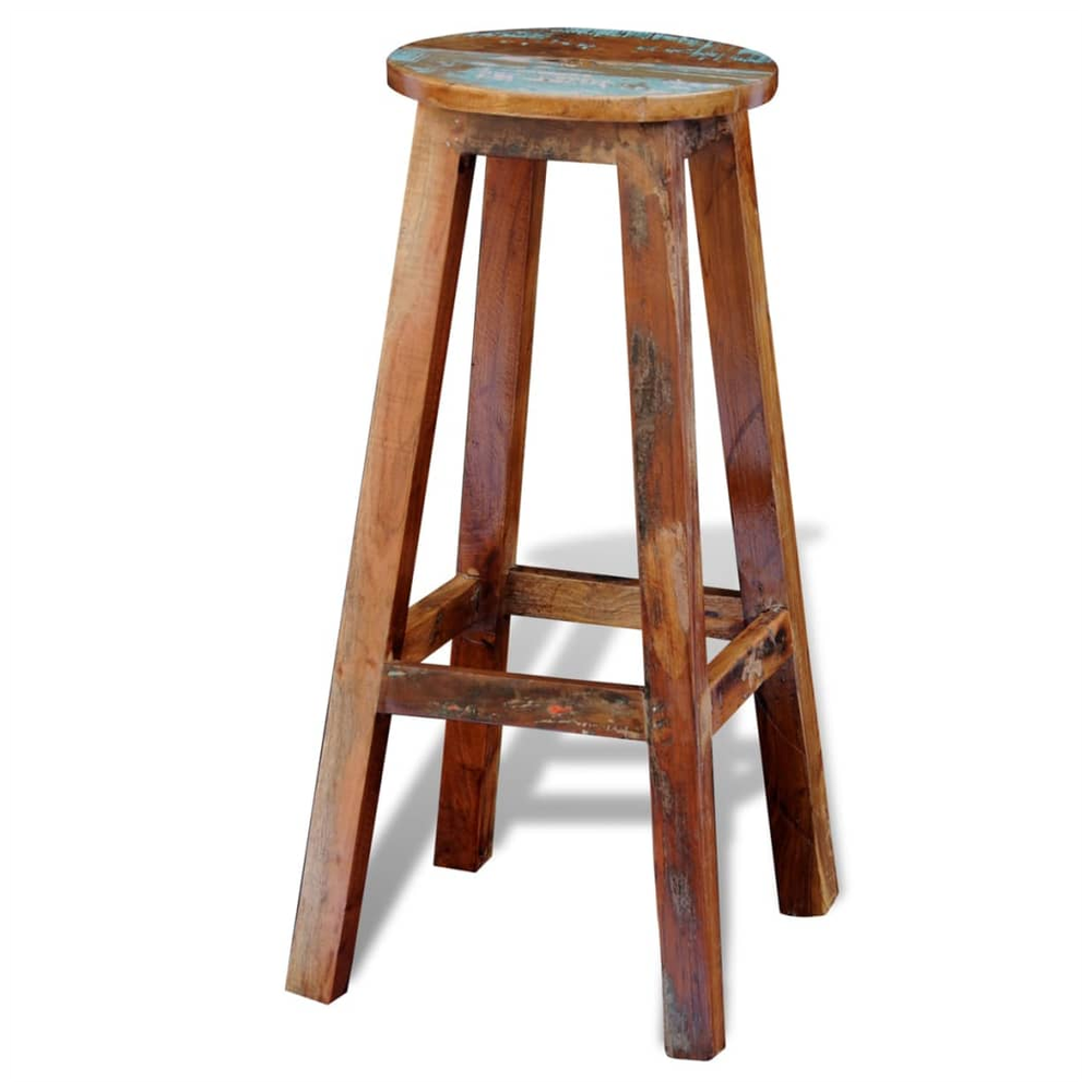 Bar Stool vidaXL Solid Reclaimed Wood by vidaXL
