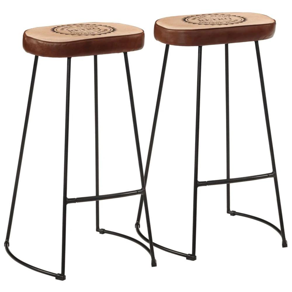 Bar Stools 2 pcs vidaXL Dark Brown 44x37.5x78 cm by vidaXL