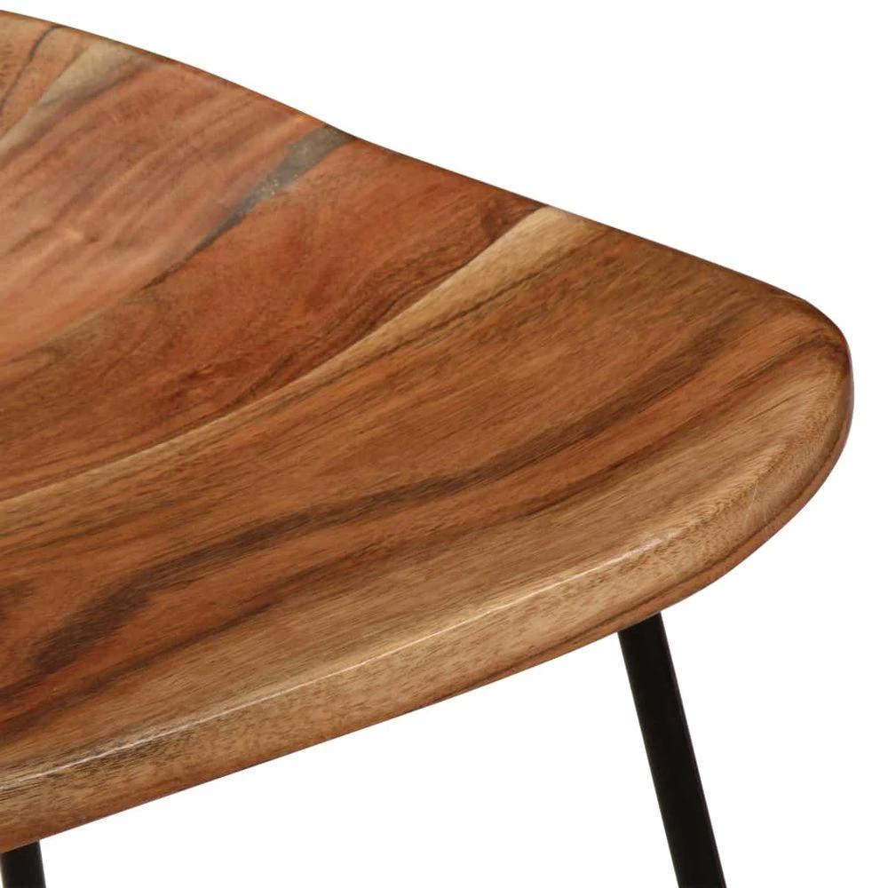 Bar Stools 2 pcs vidaXL Solid Acacia Wood by vidaXL