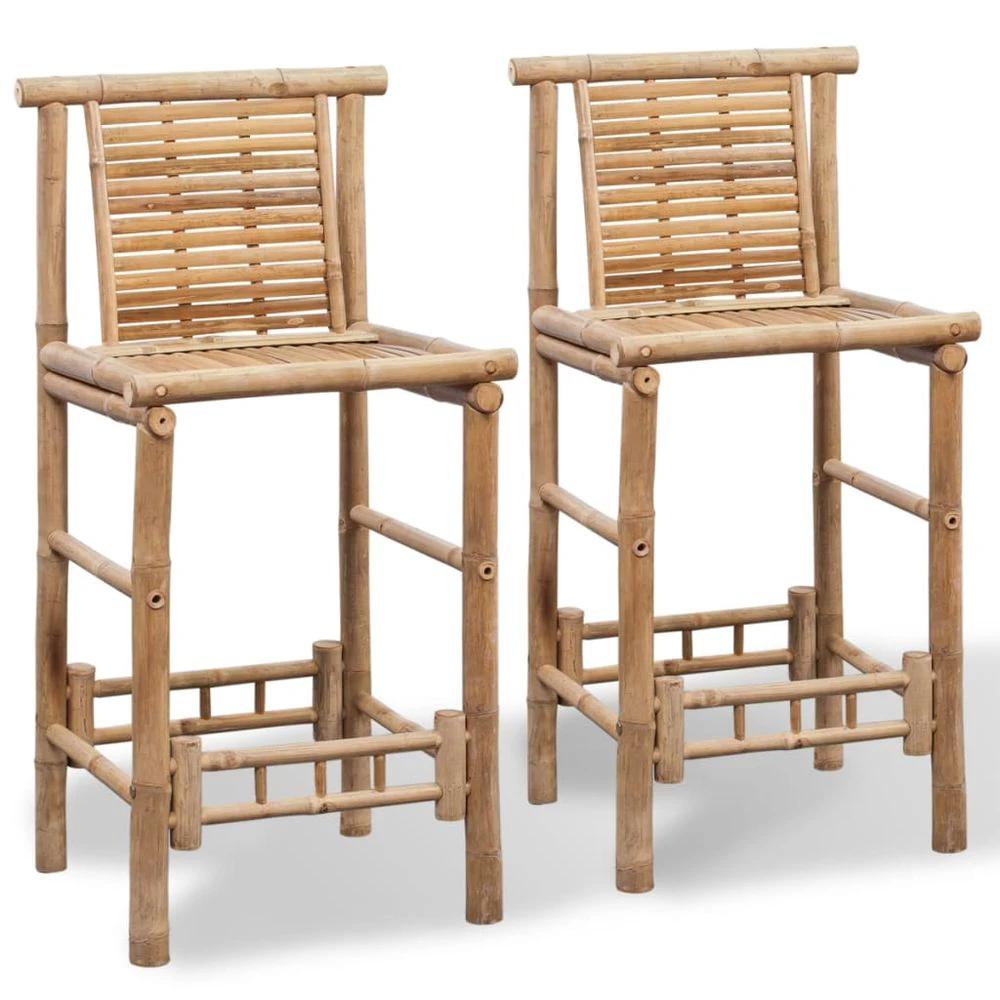 Bar Stools vidaXL 2 pcs Bamboo by vidaXL