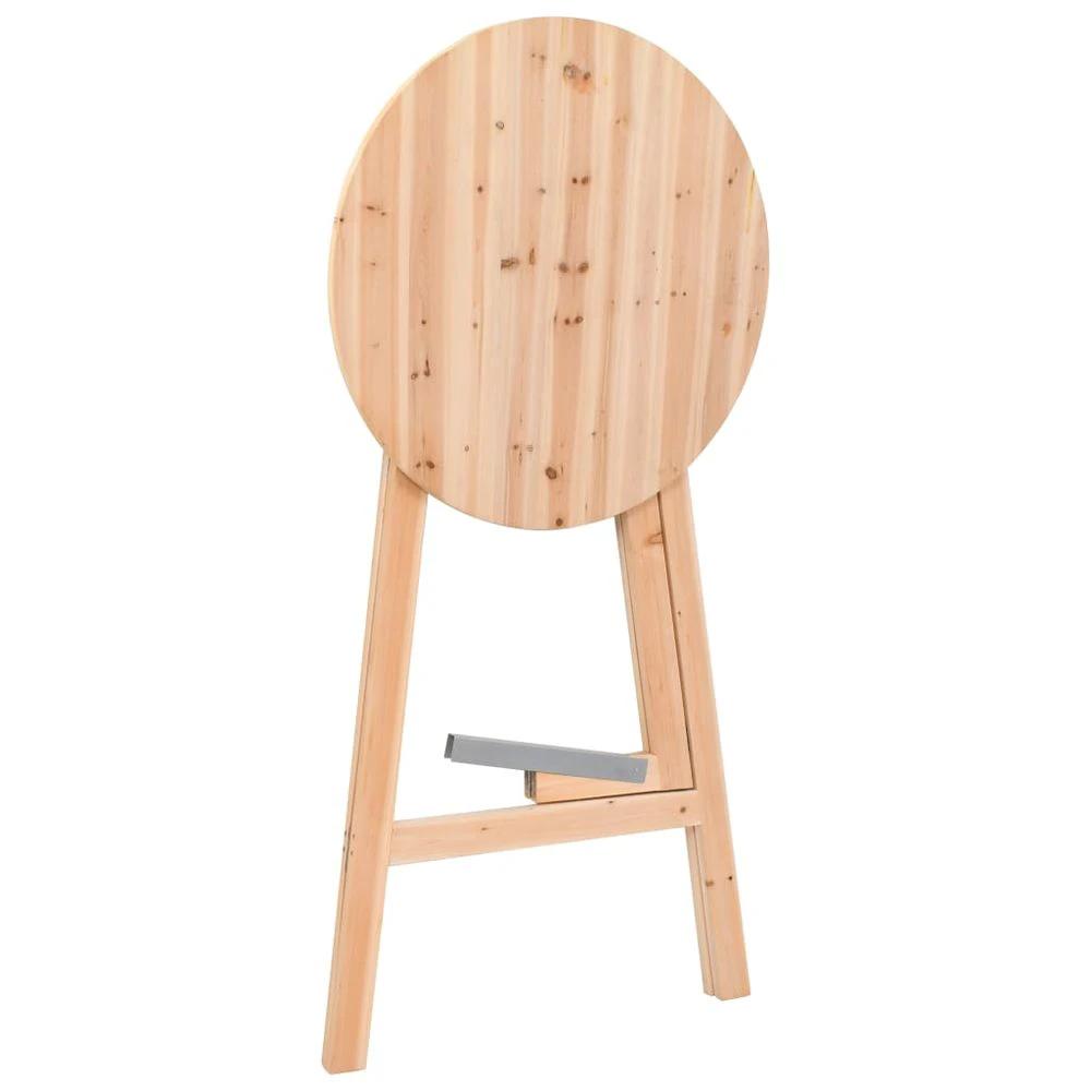 Foldable Bar Table 78 cm Fir Wood vidaXL by vidaXL