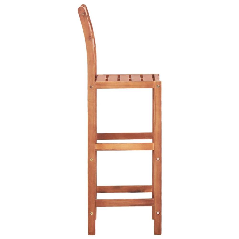 Bar Chairs 2 pcs vidaXL Solid Acacia Wood by vidaXL