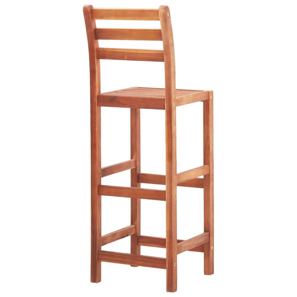 Bar Chairs 2 pcs vidaXL Solid Acacia Wood by vidaXL