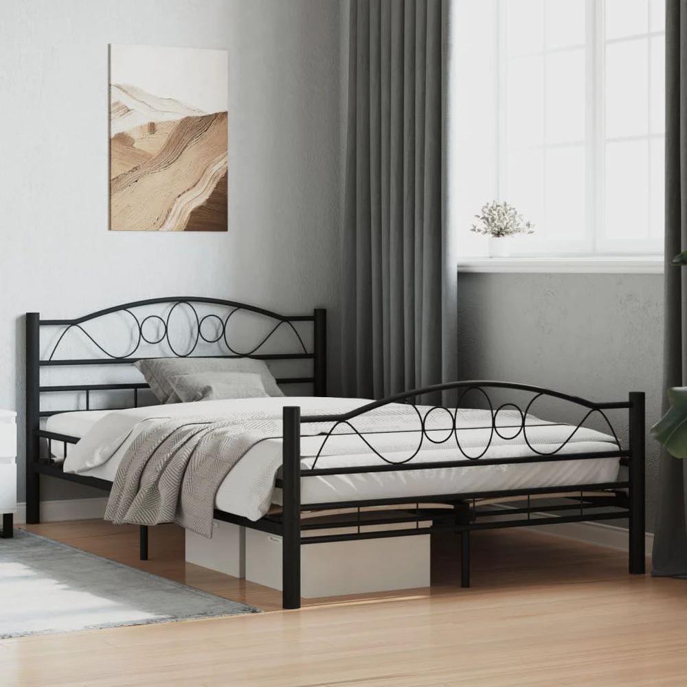 Bed Frame Black Steel 120x200 cm vidaXL by vidaXL