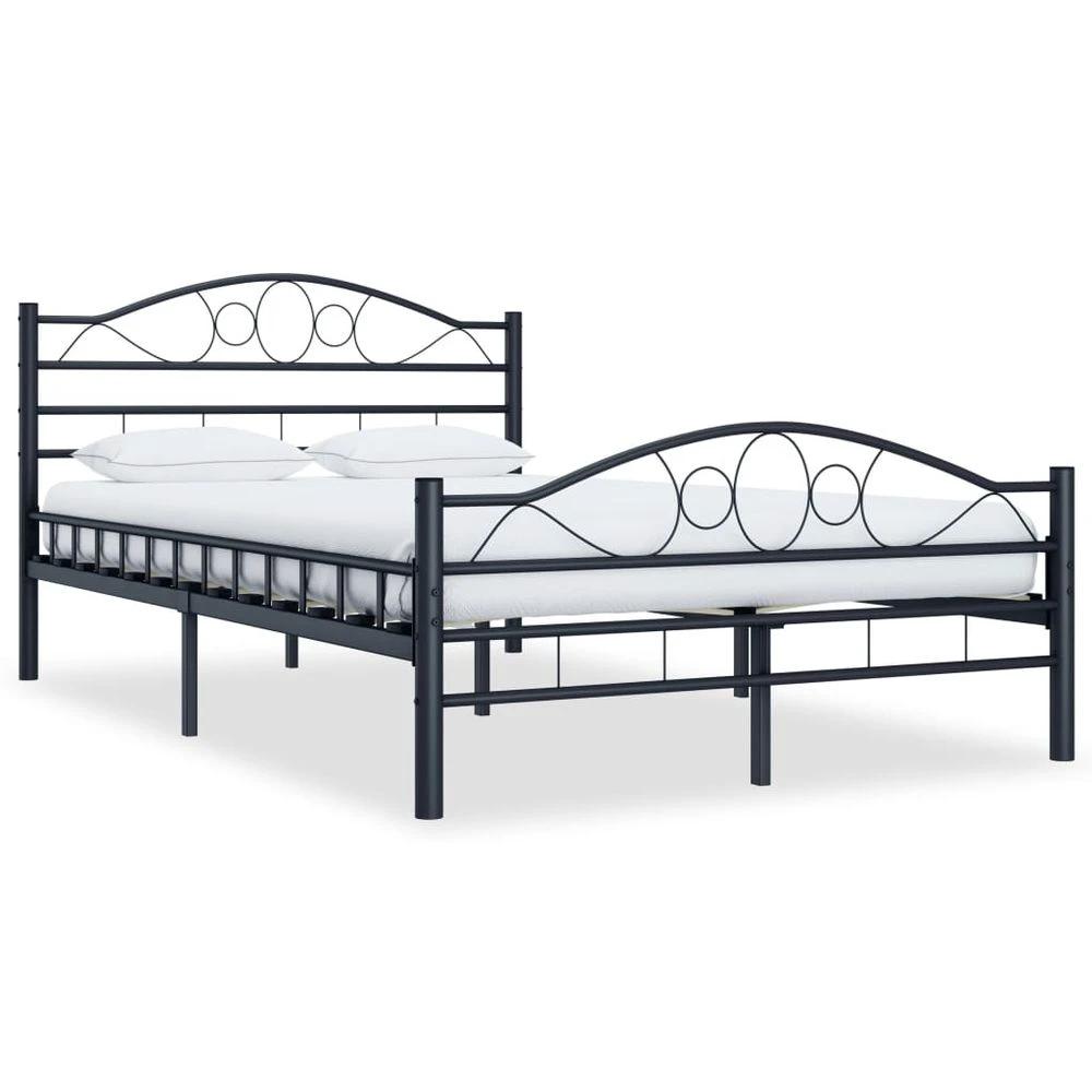 Bed Frame Black Steel 120x200 cm vidaXL by vidaXL