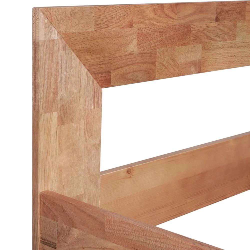 vidaXL Bed Frame Solid Oak Wood 140x200 cm vidaXL - Uncategorized Bed Frames