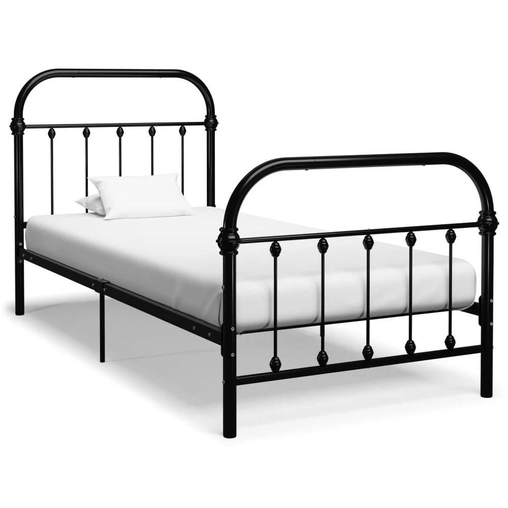 Bed Frame White Metal 90x200 cm vidaXL by vidaXL