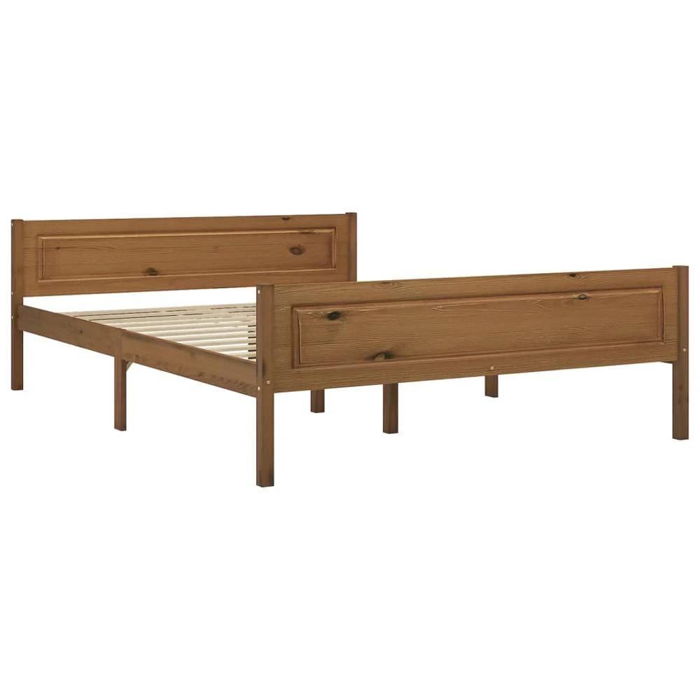 Bed Frame Solid Pinewood vidaXL Honey Brown 160x200 cm by vidaXL