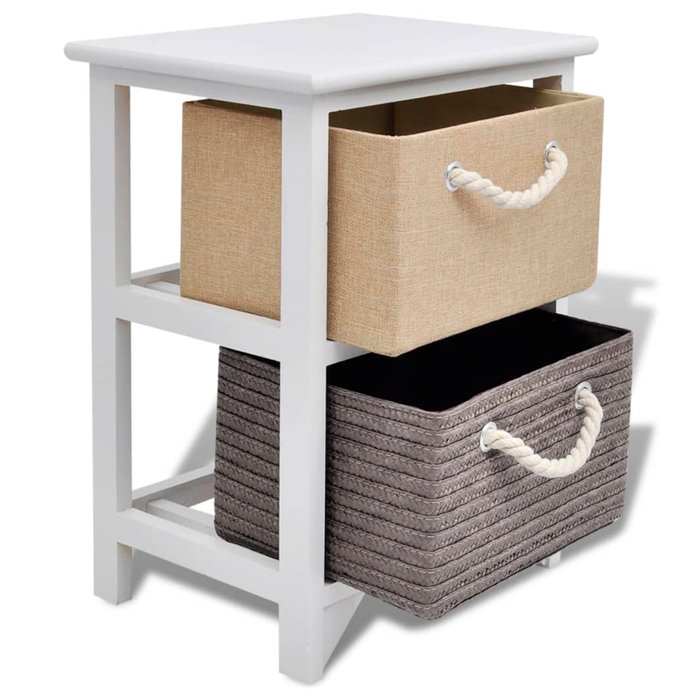 vidaXL Bedside Cabinet Wood vidaXL - Nightstands Bedside Table