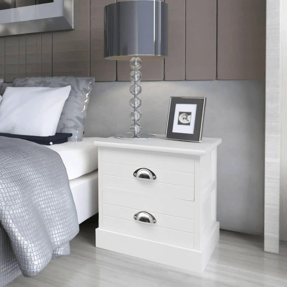 French Bedside Cabinet vidaXL White by vidaXL