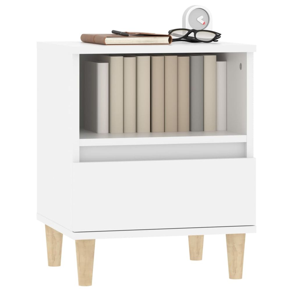 Bedside Cabinet White 40x35x50 cm vidaXL by vidaXL