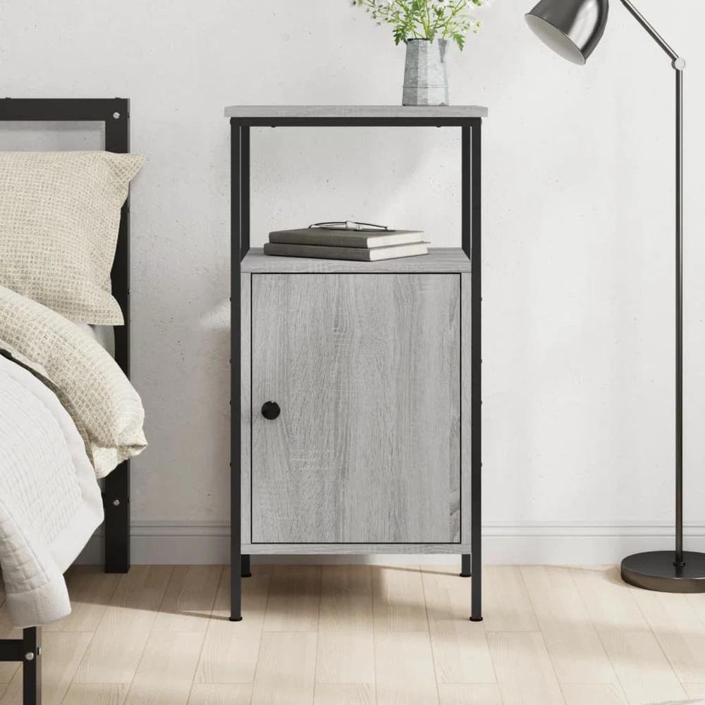 vidaXL Bedside Cabinets 2 pcs Black 41x31x80 cm vidaXL Engineered Wood - Nightstands Bedside Table