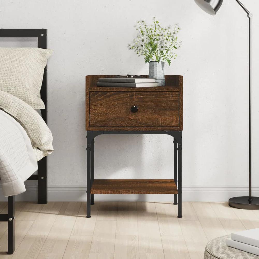 Bedside Table Black 40.5x31x60 cm vidaXL Engineered Wood by vidaXL
