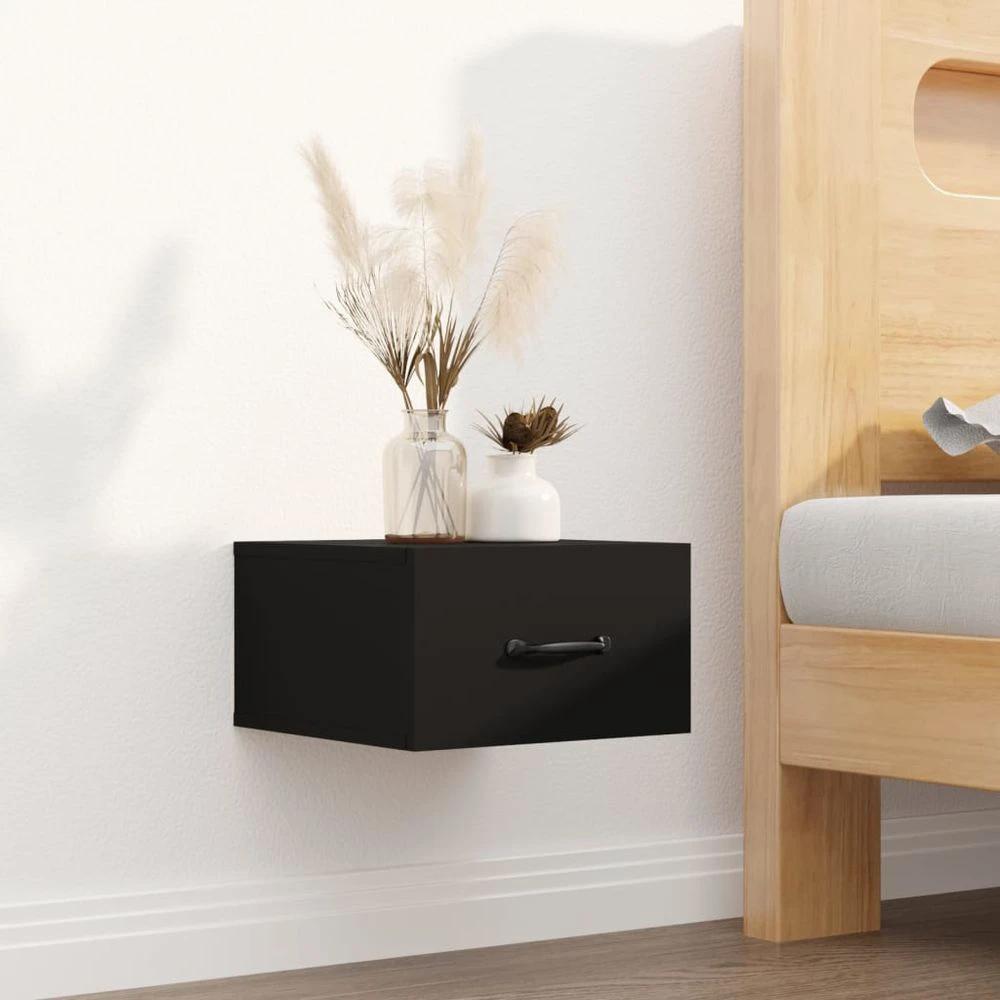 Wall-mounted Bedside Cabinet Smoked Oak 35x35x20 cm by vidaXL