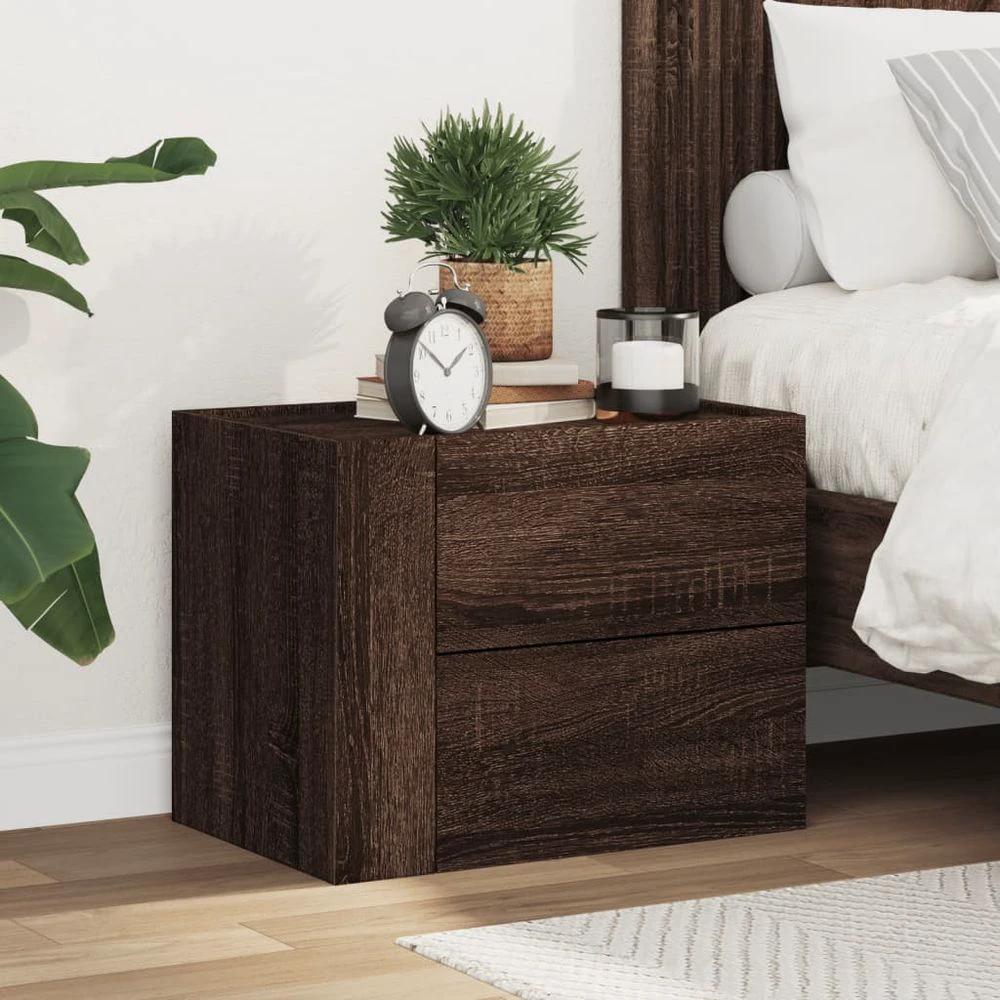 Wall-mounted Bedside Cabinet White 45x30x35 cm - Bedside Table from vidaXL
