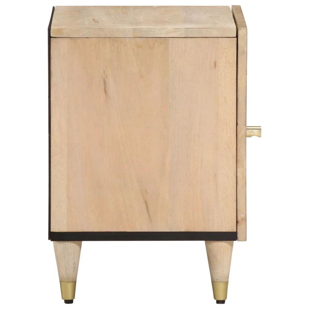 vidaXL Bedside Cabinet 40x33x46 cm vidaXL Solid Wood Mango - Nightstands Bedside Table