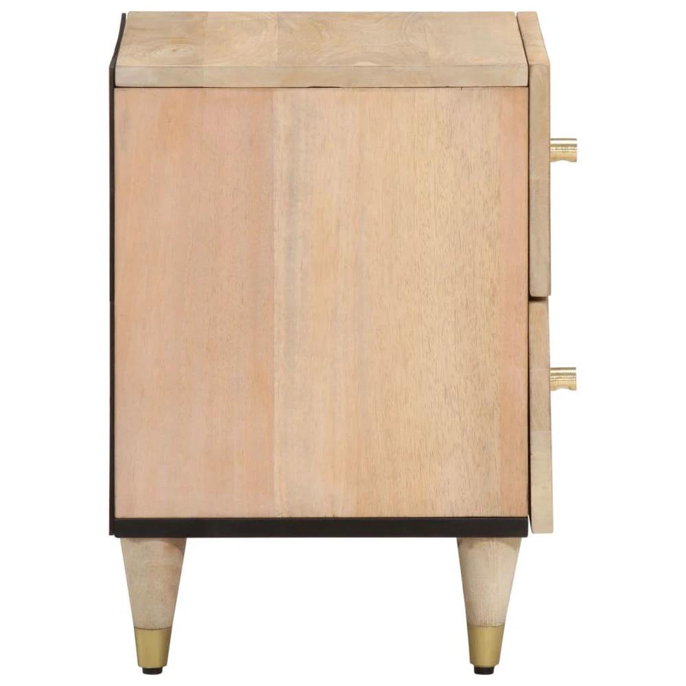 Bedside Cabinet 40x33x46 cm vidaXL Solid Wood Mango by vidaXL