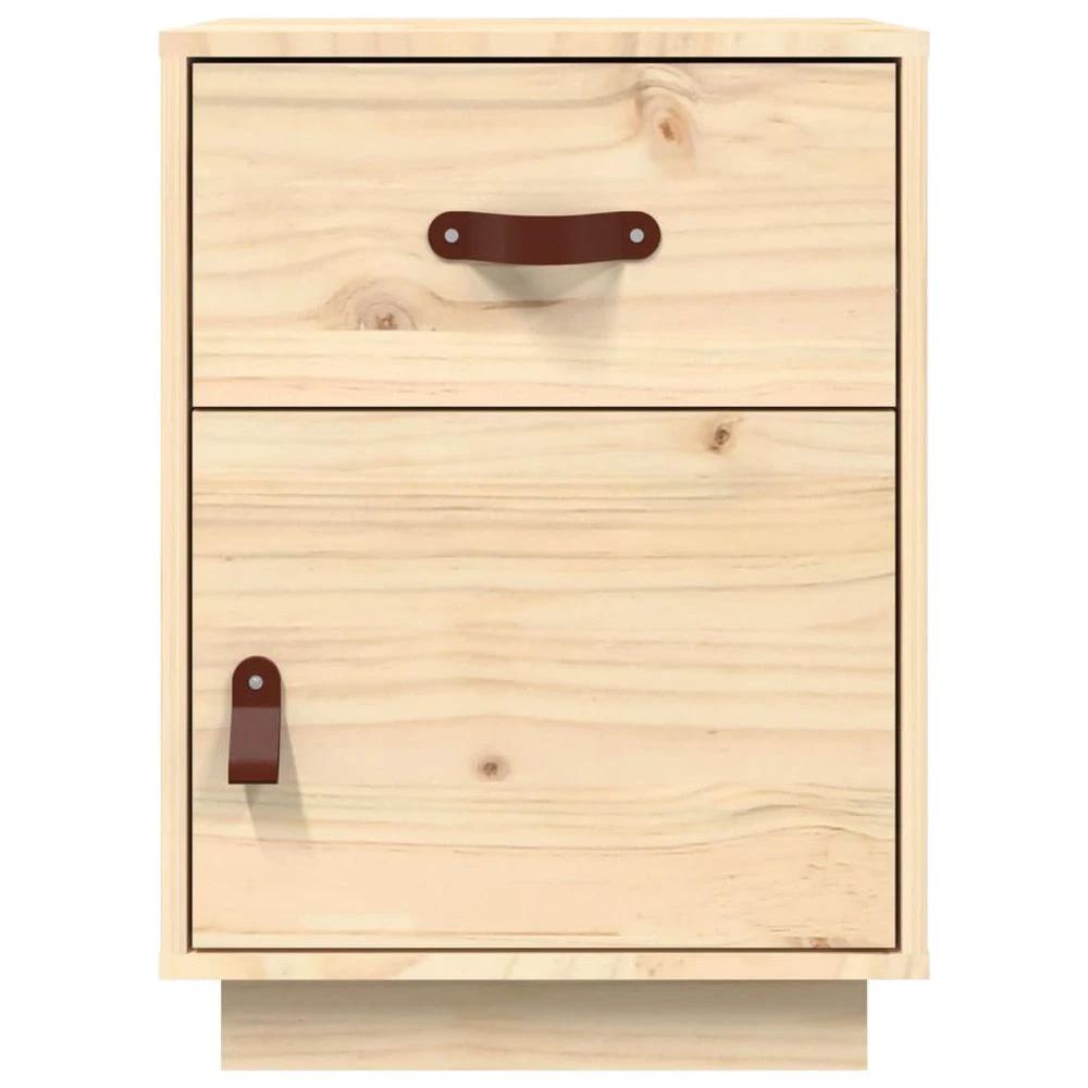 vidaXL Bedside Cabinet 40x34x55 cm vidaXL Solid Wood Pine - Nightstands Bedside Table