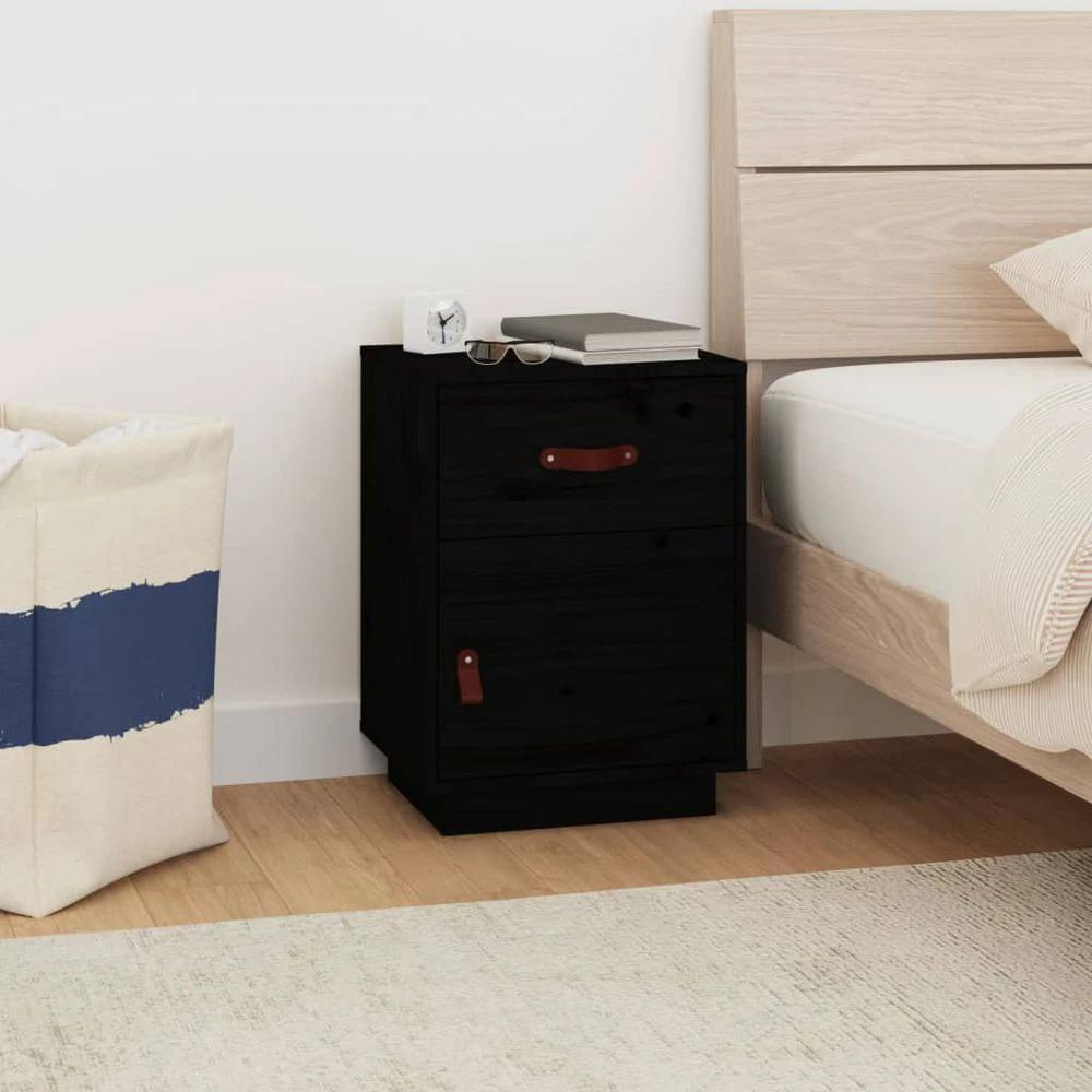 Bedside Cabinet 40x34x55 cm vidaXL Solid Wood Pine by vidaXL