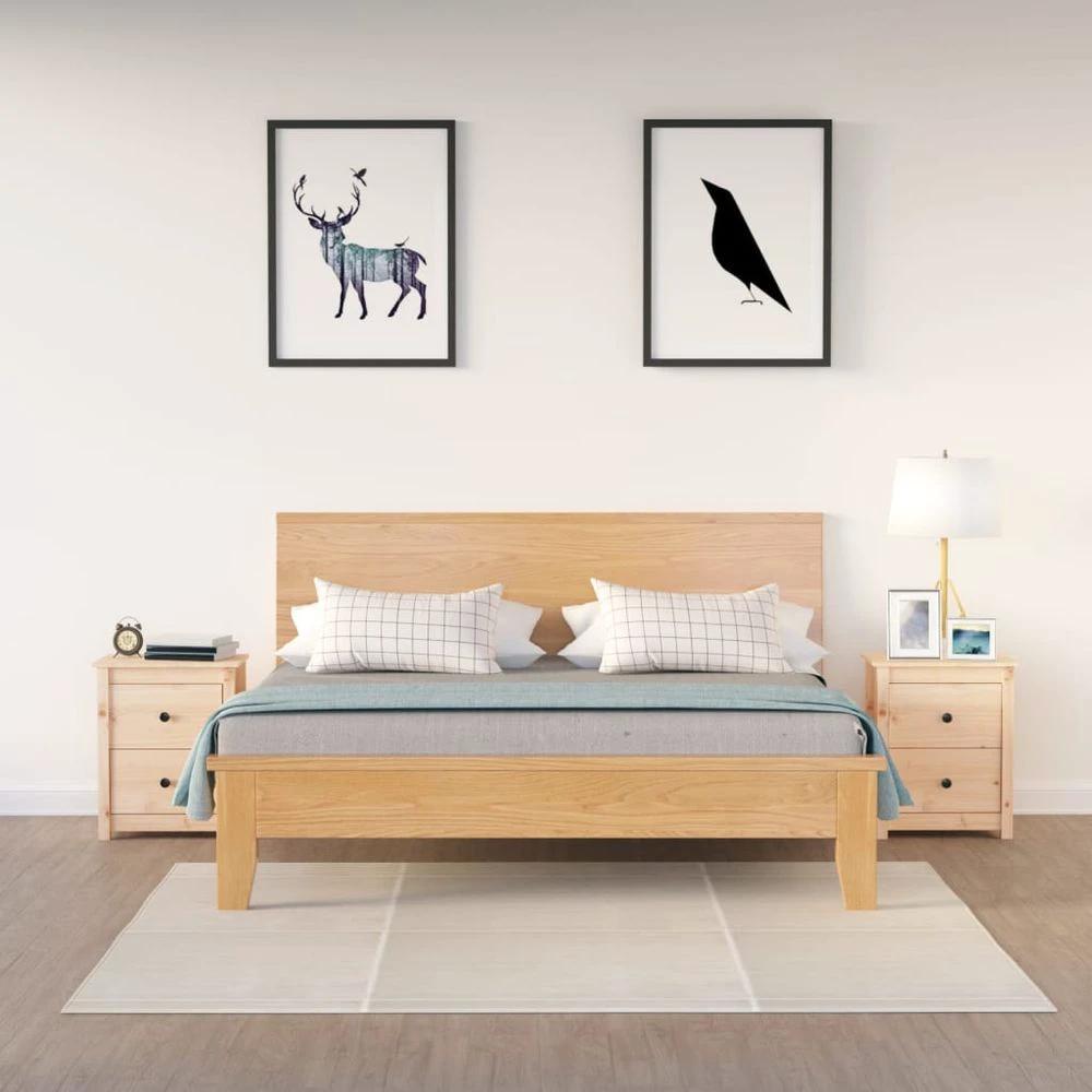 vidaXL Bedside Cabinet 50x35x61.5 cm vidaXL Solid Wood Pine - Nightstands Bedside Table
