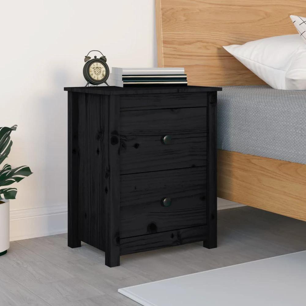 vidaXL Bedside Cabinet 50x35x61.5 cm vidaXL Solid Wood Pine - Nightstands Bedside Table