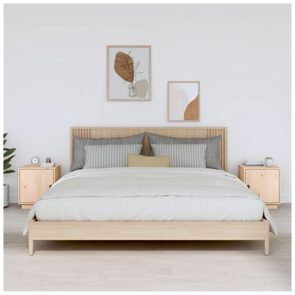vidaXL Bedside Cabinets 2 pcs 40x34x45 cm vidaXL Solid Wood Pine - Nightstands Bedside Table