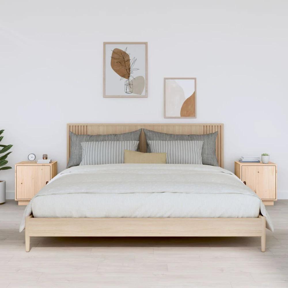 Bedside Cabinets 2 pcs 40x34x45 cm vidaXL Solid Wood Pine by vidaXL