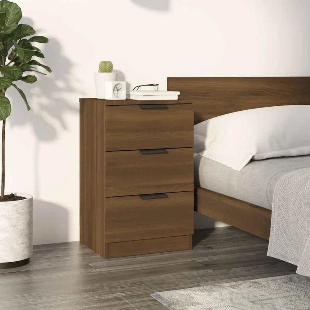 Bedside Cabinet Smoked Oak 40x36x65 cm vidaXL by vidaXL
