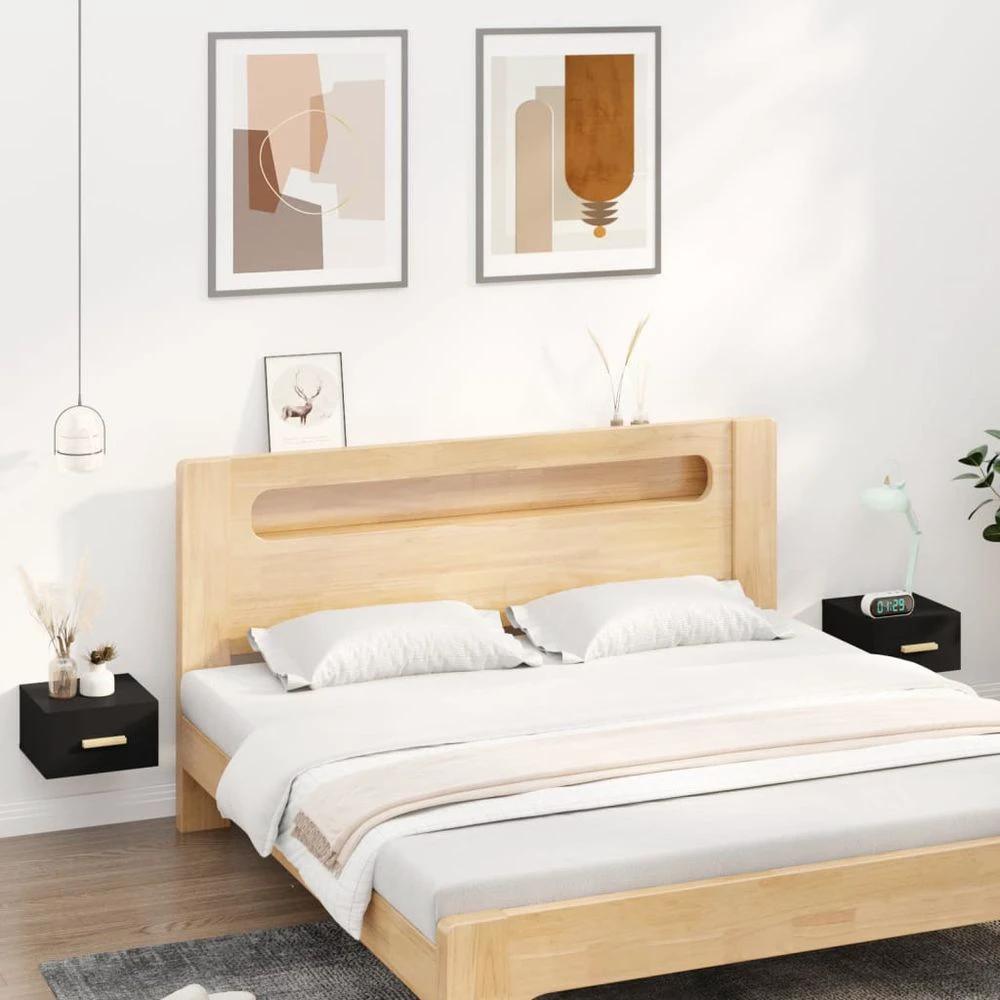 Wall-mounted Bedside Cabinets 2 pcs Smoked Oak 35x35x20 cm by vidaXL