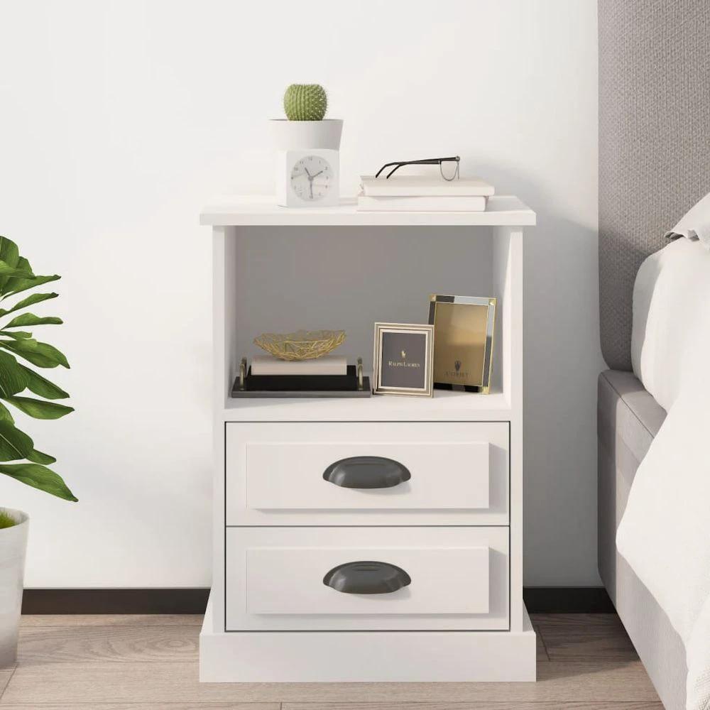 Bedside Cabinet White 43x36x60 cm vidaXL by vidaXL