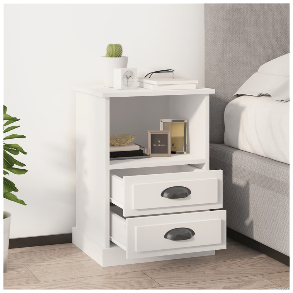 vidaXL Bedside Cabinet White 43x36x60 cm vidaXL - Nightstands Bedside Table