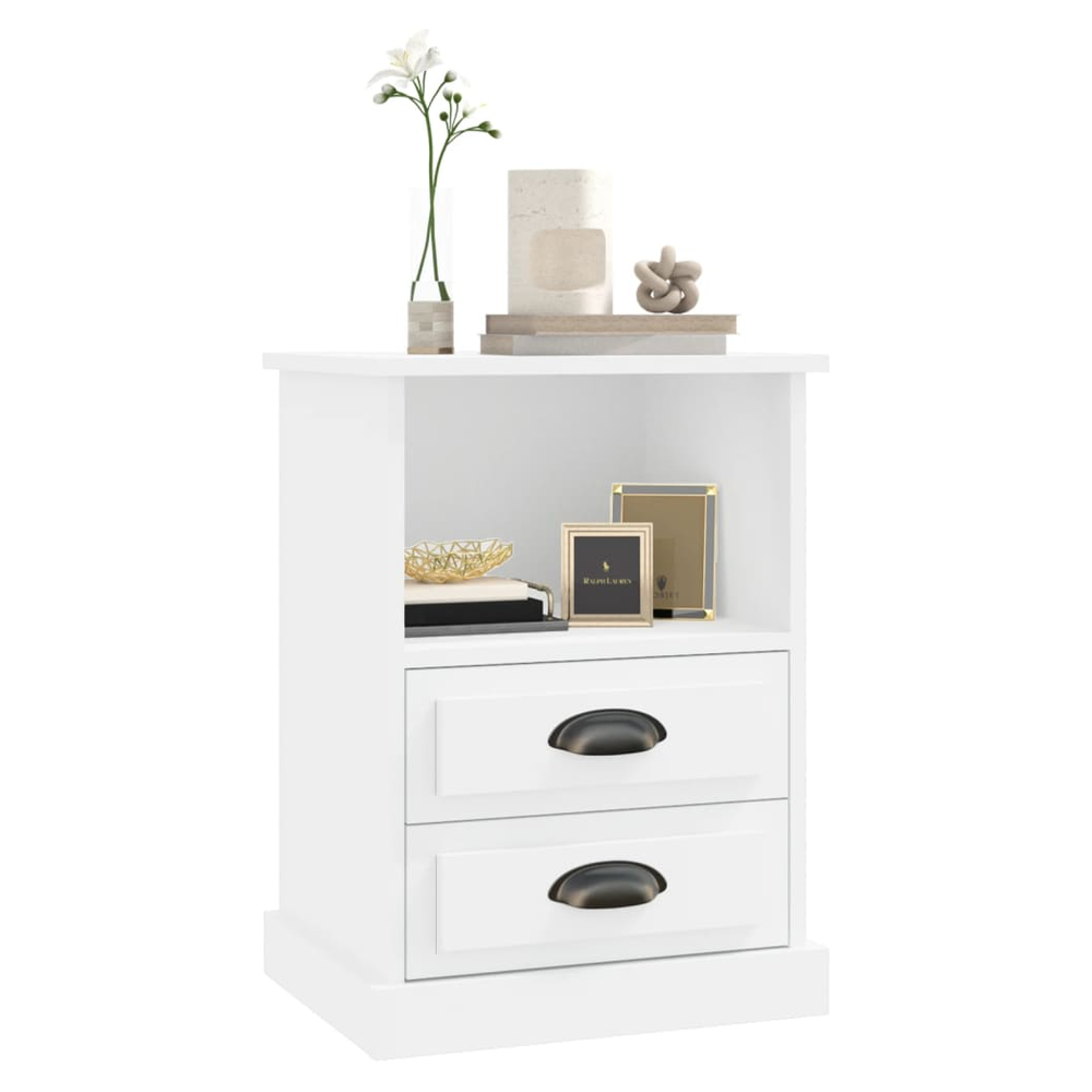 vidaXL Bedside Cabinet White 43x36x60 cm vidaXL - Nightstands Bedside Table