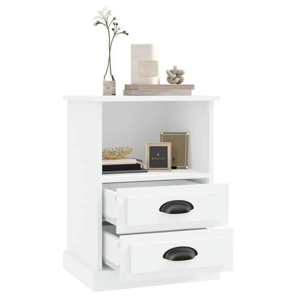 vidaXL Bedside Cabinet White 43x36x60 cm vidaXL - Nightstands Bedside Table