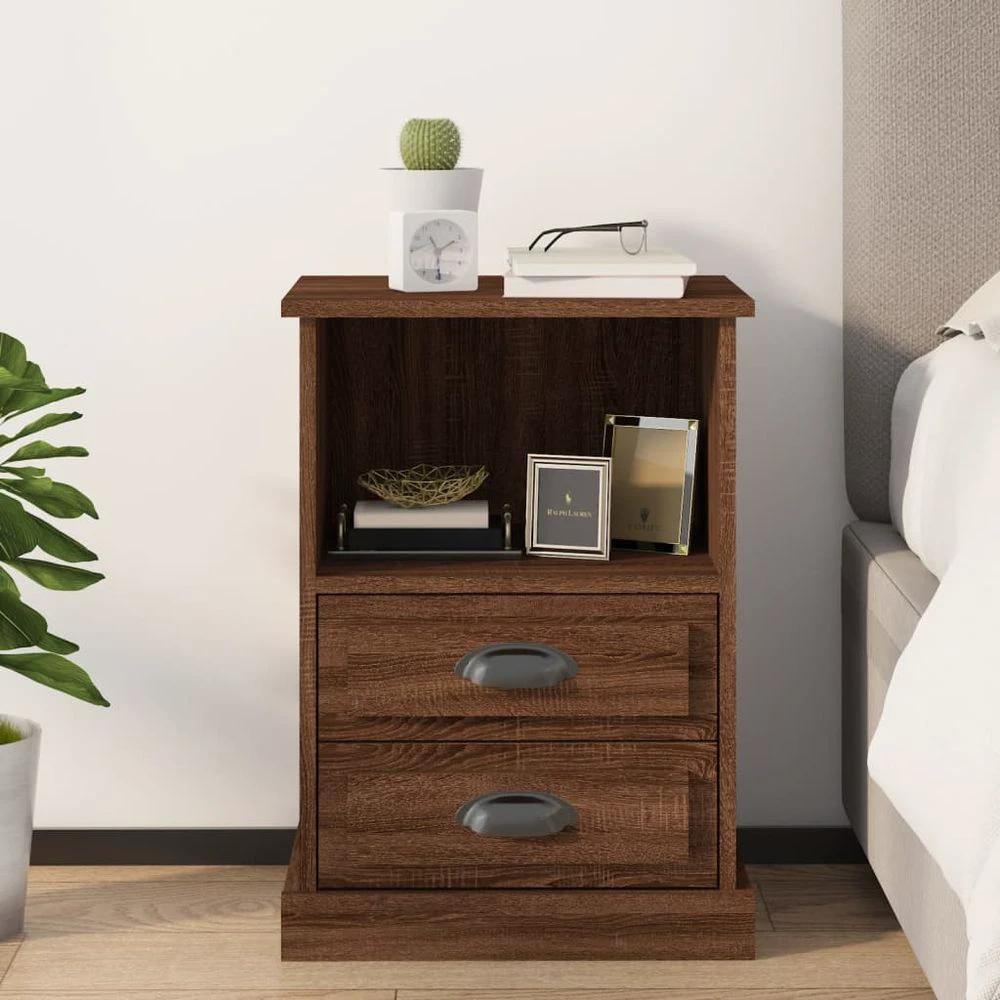vidaXL Bedside Cabinet White 43x36x60 cm vidaXL - Nightstands Bedside Table