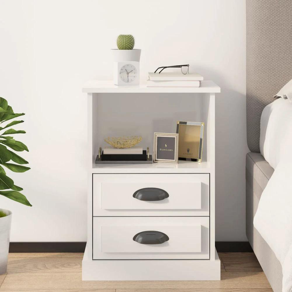 vidaXL Bedside Cabinet White 43x36x60 cm vidaXL - Nightstands Bedside Table