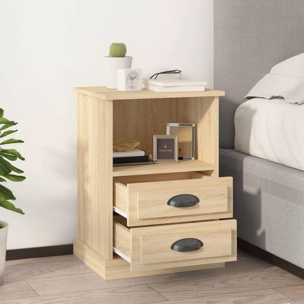 vidaXL Bedside Cabinet White 43x36x60 cm vidaXL - Nightstands Bedside Table