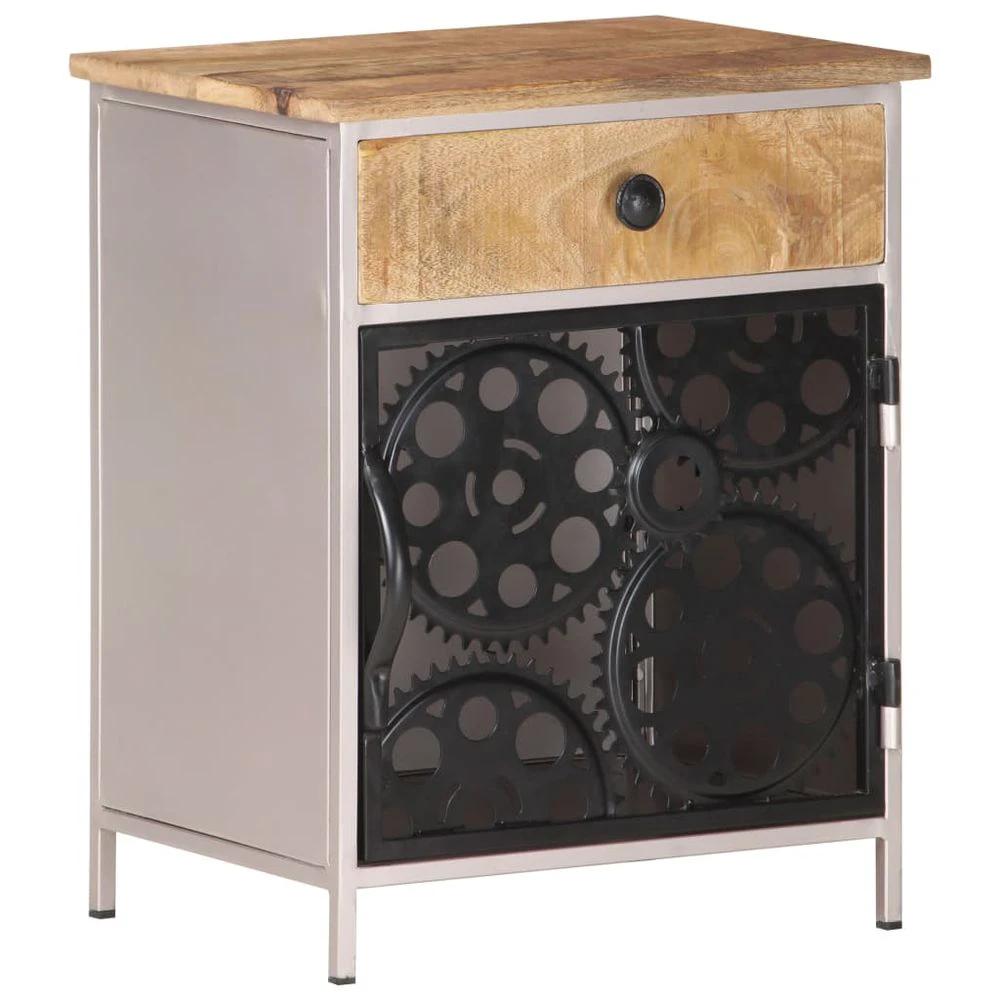 vidaXL Bedside Cabinet 40x30x50 cm vidaXL Rough Mango Wood - Nightstands Bedside Table