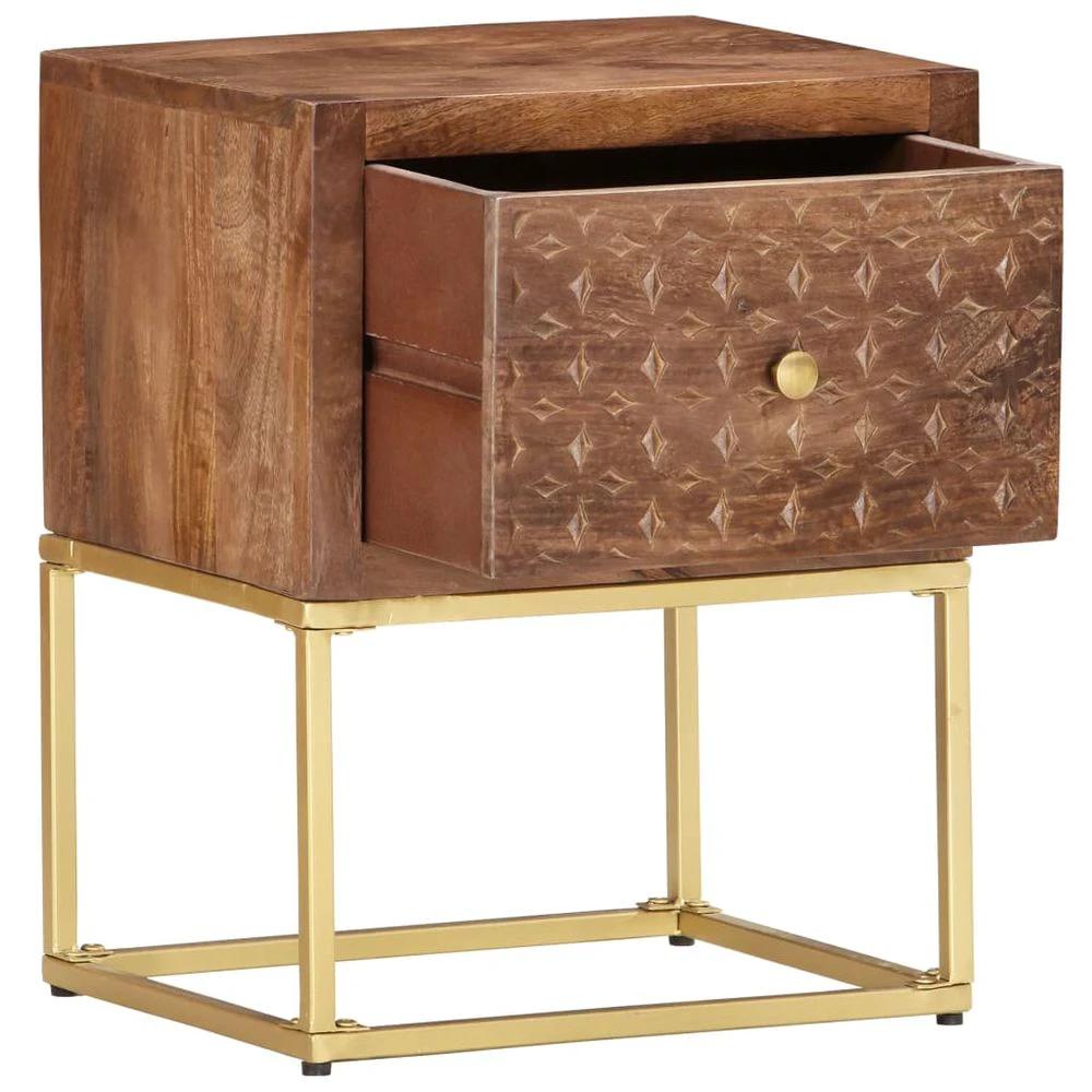 Bedside Cabinet 40x30x50 cm vidaXL Solid Mango Wood by vidaXL