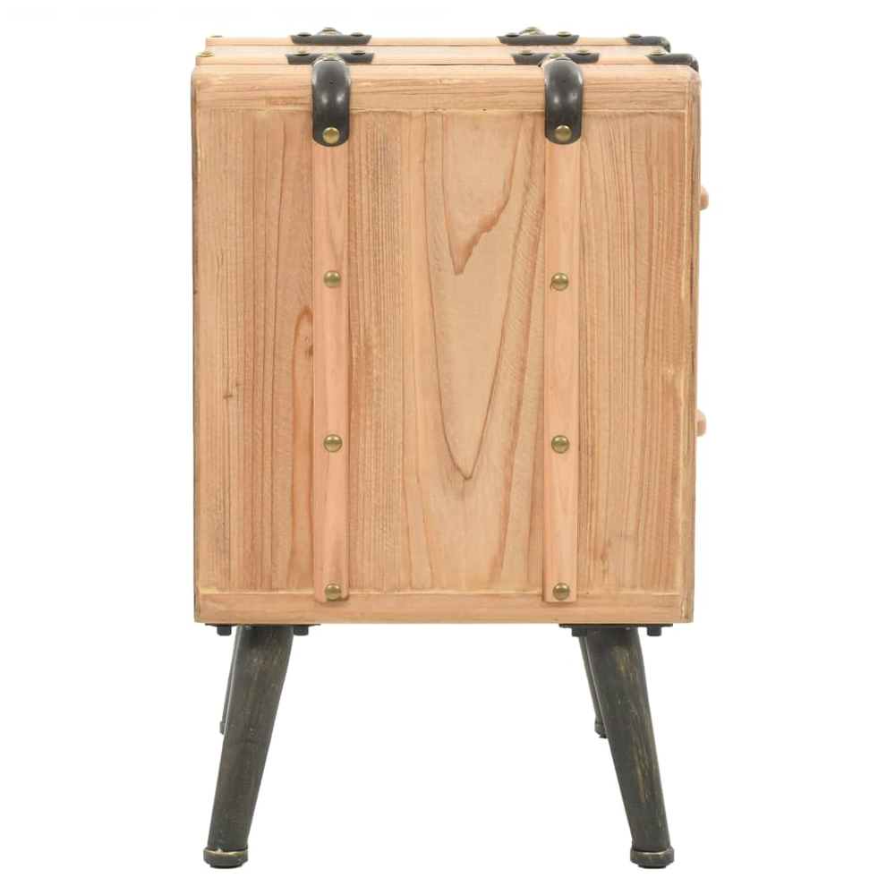 vidaXL Bedside Cabinet Solid Fir Wood 50x35x57 cm vidaXL - Nightstands Bedside Table
