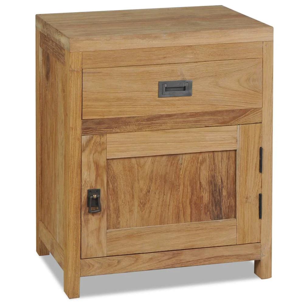 Bedside Cabinet Solid Teak 40x30x50 cm vidaXL by vidaXL