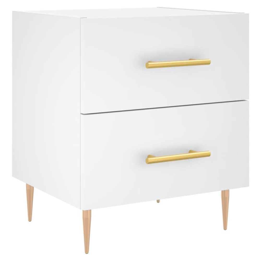 vidaXL Bedside Cabinet White 40x35x47.5 cm vidaXL Engineered Wood - Nightstands Bedside Table