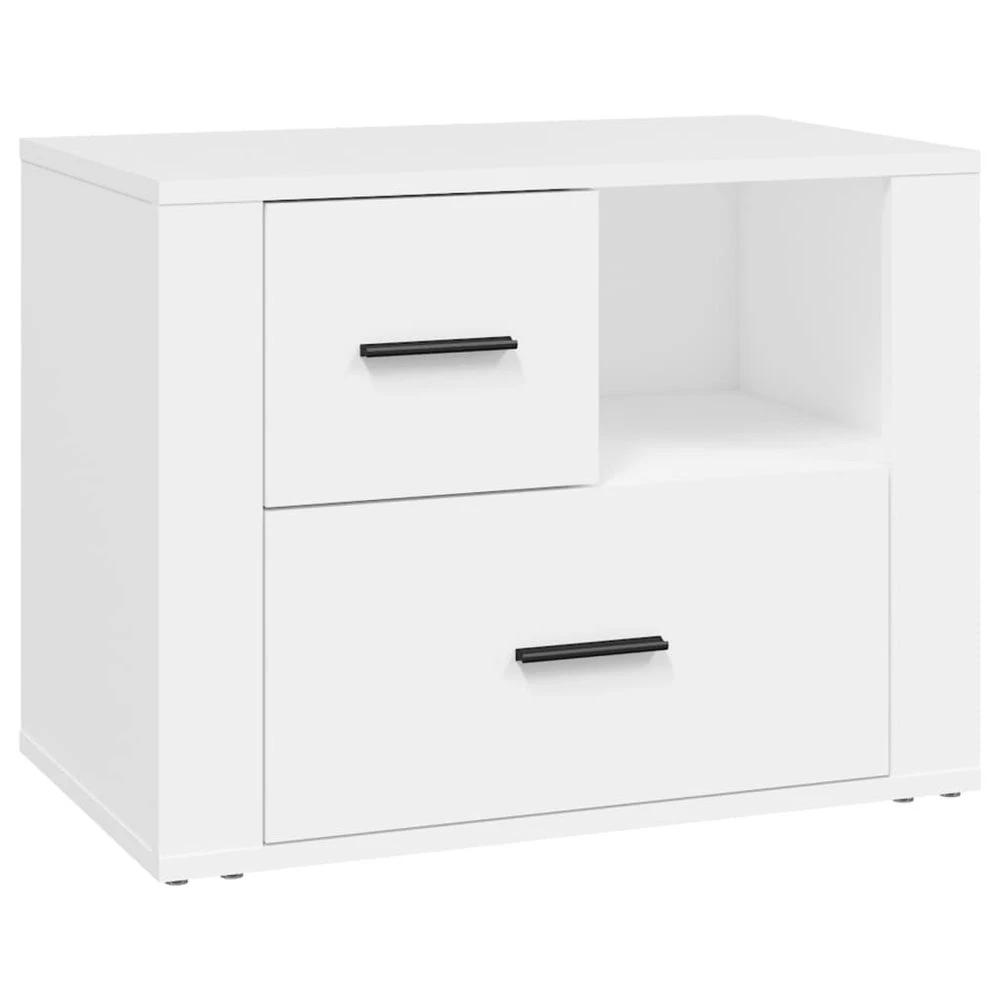 vidaXL Bedside Cabinet White 60x36x45 cm vidaXL Engineered Wood - Nightstands Bedside Table